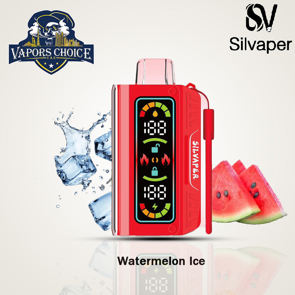 Silvaper (3mg) 20000 PUFFS DTL - DISPOSABLE VAPE Watermelon Ice UAE Ras Al-Khaimah